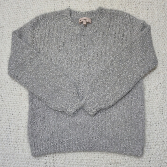 PHILOSOPHY Cozy Sweater Fuzzy Textured Gray Size Medium - Picture 12 of 16